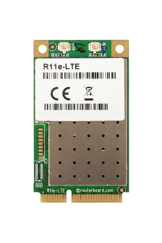 Mikrotik 2g/3g/4g/lte Minipci-e Kartı, 2 X U.fl Konnektörlü, R11e-lte 1/2/3/5/7/8/20/38/40 Bantları İçin 2 X U.fl Konnektörlü -124575