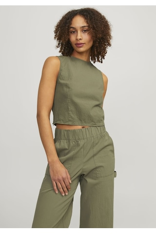 Jack & Jones Kadin Büzgülü Sirt Cut Out Detayli Bluz - Kaia 12253384 Aloe Yeşil