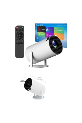 Sinema Projektörü Android Hdmı Usb Wifi Ses Çıkışlı Ayaklı Projeksiyon Taşınabilir