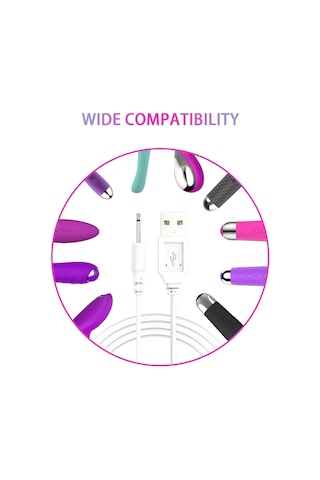 Vibratör İçin Dc Uçlu Usb Şarj Kablosu 30 Cm