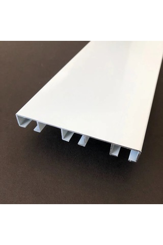 Üç Kanallı 80cm Alüminyum Beyaz Perde Rayı 80mm Kalın Üçlü Korniş