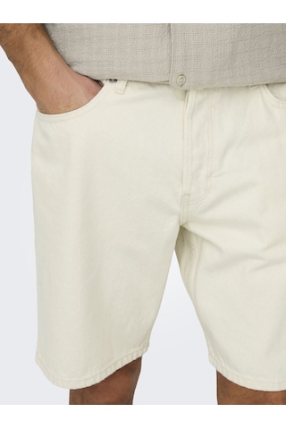 Only & Sons Onsedge Ecru 2044 Pım Dnm Shorts Noos Erkek Pembe Şort - 22032044