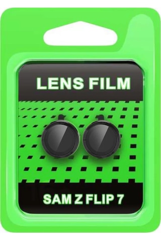 Newface Samsung Uyumlu Galaxy Z Flip 7 Raze Metal Kamera Lens - Siyah,