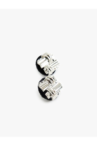 Koton Soyut Küpe Peluş Detaylı Siyah 5wak70393aa Siyah