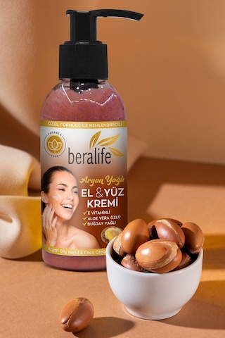 Beralife Argan Yağlı El ve Yüz Kremi 150 ML