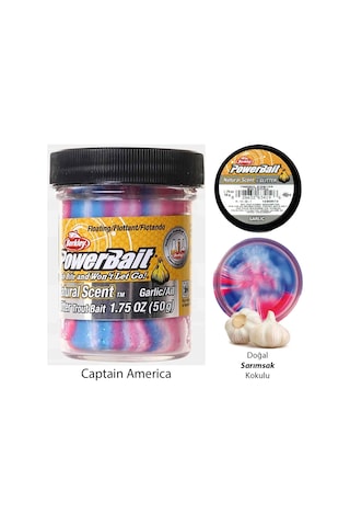 Berkley PowerBait Doğal Kokulu Glitter (Simli) Alabalık Hamuru - Captain America