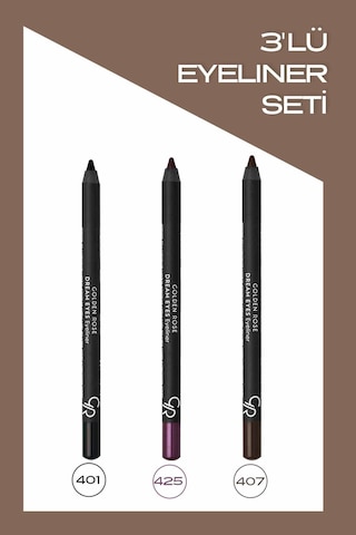Dream Eyes Eyeliner 3 Lü Göz Kalemi Set No:401-425-407 Diğer