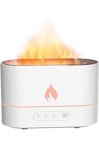 Alev Görünümlü Hava Nemlendirici Aroma Terapi Buhar Makinesi Aromatik Oda Kokusu Difüzörü