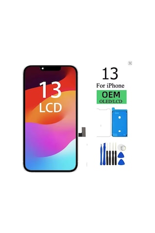 Apple iPhone Uyumlu 13 A Kalite Ön Lcd Ekran Dokunmatik Sıvı Bandı Kırılmaz Tamir Seti Set