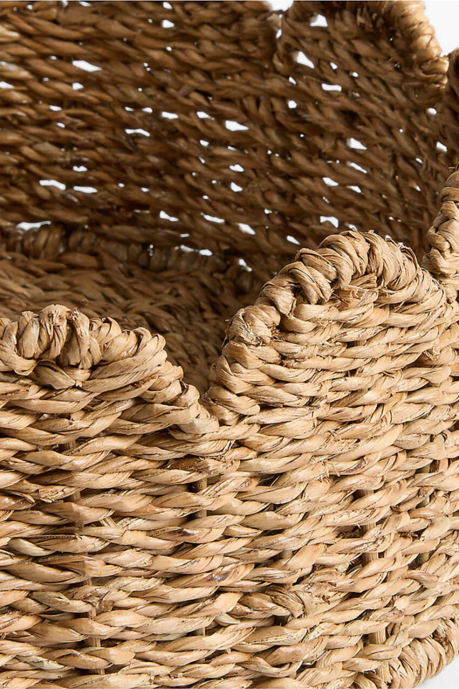 Crate & Barrel Doğal Fiber El Dokuma 2 Katlı Meyve Sepeti Kahverengi