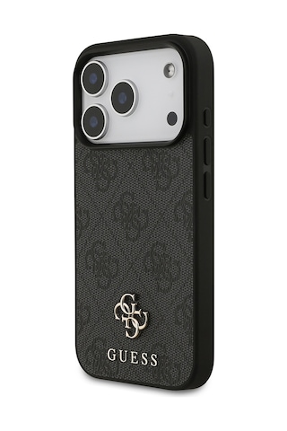 Apple iPhone Uyumlu 18 Pro Kılıf Guess Lisanslı M-safe Şarj Özellikli Small 4g Classic Kapak Siyah