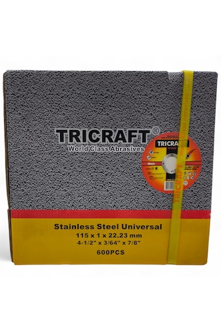 Trıcraft 24x25 600 Adet Metal İnox Kesici Taş 115 X 1.0 X 22 Mm
