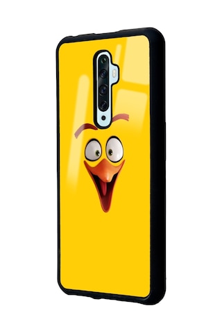 Oppo Reno 2z Yellow Tasarımlı Glossy Telefon Kılıfı Siyah