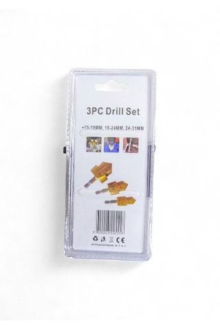 Alfa Hırdavat 3 Pcs 15-19 Mm 18-24 Mm 24-31 Mm Dril Set