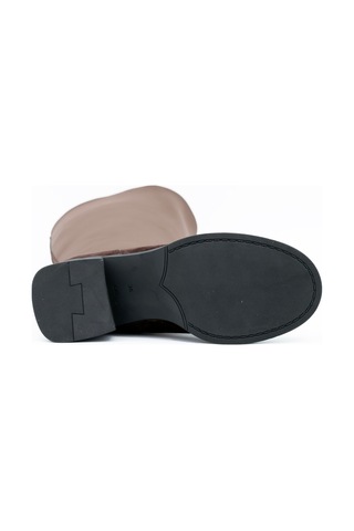 Tuna Hakiki Süet Deri/tekstil Kauçuk Taban Fermuarlı Kadın Çizme - C24403-1 Kahverengi