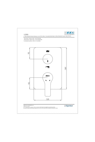 Eca Luna 102167236-kde 2 Yollu Ankastre Banyo Bataryası - Krom