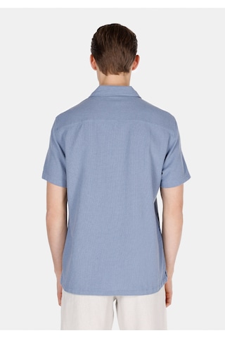 Colin's Colins Regular Fit Shirt Neck Düz Erkek Mavi Kısa Kol Gömlek Cl1072864 Q1.v1 Ble Mavi