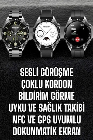 Akıllı Saat Titreşimli Amoled Ekran Uyku Ve Zindelik Takibi Sesli Görüşme 11
