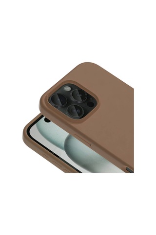 Apple Uyumlu iPhone 16 Pro Kılıf M-safe Şarj Özellikli Sıvı Teknolojili Silinebilir Sert Zore Kivi Kapak Bej Gold
