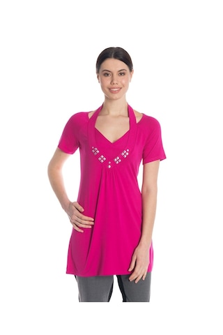 Bulalgiy Kadın Pembe Tunik-Plaj - Bga568947