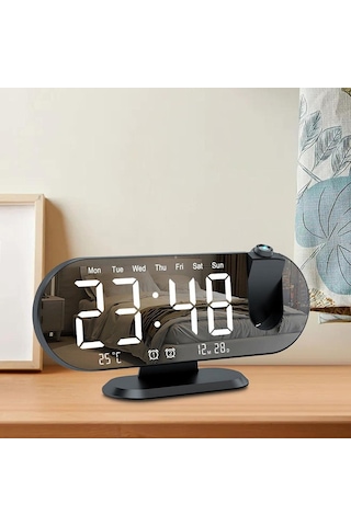 Valkyrie Projeksiyon Çift Alarm Dereceli Led Masa Saati Genel