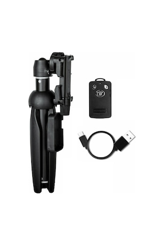 Cbtx Yunteng 9928n Cep Telefonu Bluetooth Uzaktan Kumandalı Selfie Rod Tripod 23-120cm Siyah