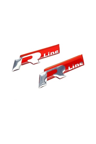 Vw R Line Yan Çamurluk Bagaj Damla Logo Sticker Kırmızı