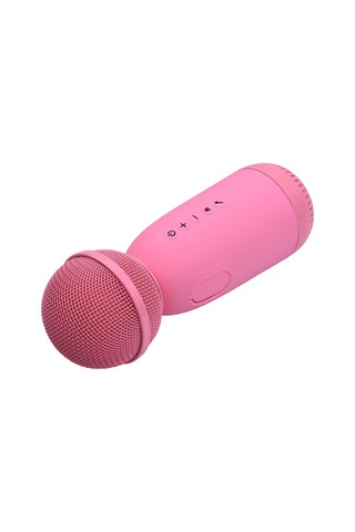 Hfambition Mc-001 Bluetooth Mikrofon, Kablosuz Hoparlörlü Karaoke Cihazı, Çift Fonsiyonu, Pil Dahil, Pembe, Üniversal Uyumlu