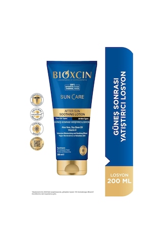 Bioxcin Sun Care Güneş Sonrası Yatıştırıcı Krem 200 Ml - Aloe Vera E Vitamini Pantenol Allantoin Termal Su