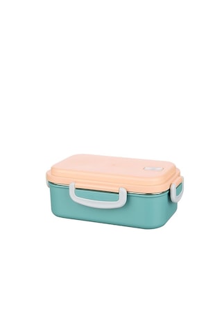 Aura 2 Bölmeli Akıllı Isıtmalı Çelik Öğle Yemeği Kabı Lunch Box Turkuaz