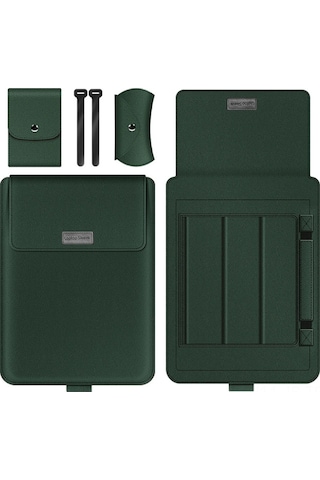 Jeemson Laptop Tutucu Ve Çantası 2'li 1 - 13/14/15.6 İnç Huawei Matebook, Macbook Uyumlu - Ergonomik Ekran Yükseltme, Isınma Önleme, Siyah Siyah