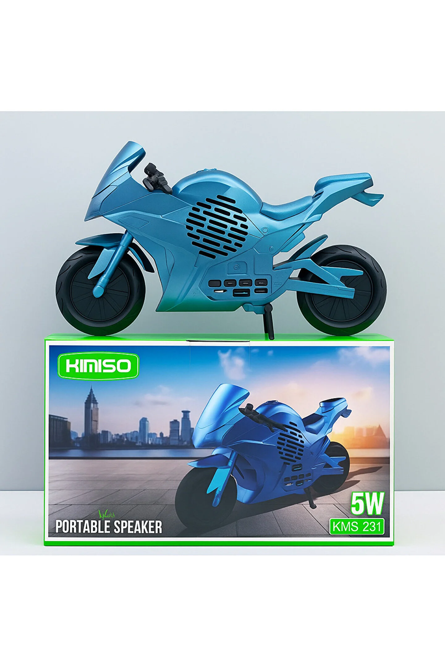 Kımıso Kms-281 Motor Tasarımlı Bluetooth Hoparlör Sd Kart Usb Kablosuz Speaker Sencan Sound