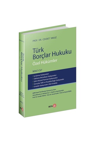 Türk Borçlar Hukuku Özel Hükümler Cilt.I Cılt.II Takım