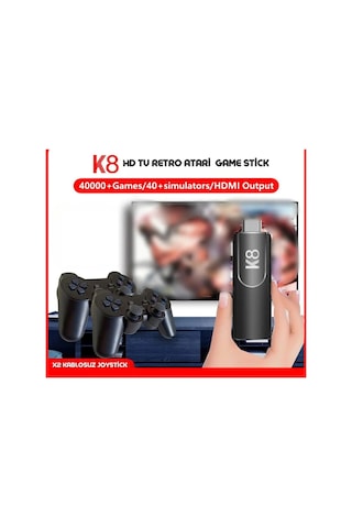 K8 4k Hdmi 10000+ Oyunlu Çift Kol 3d Retro Arcade Oyun Konsolu