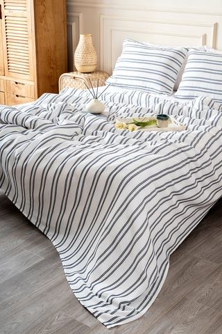 Mios İndigo Çift Kişilik Yatak Örtüsü Seti 220x240 2 Yastık 50x70 5501