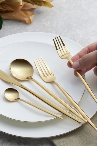 Karaca  Orion Gold 6 Kişilik 30 Parça Çatal Kaşık Bıçak Takımı