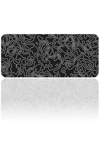 90x40cm Black Topography Map Xxl Büyük Boy Gaming Oyuncu Mousepad