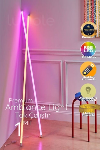 Onerous Rgb Tüp Led Lamba, Uzaktan Kumandalı Onr-819722773 Çok Renkli