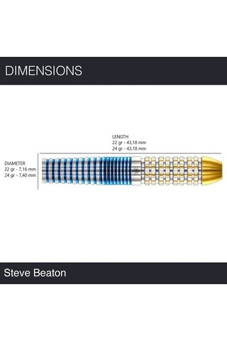 Winmau Steve Beaton Legacy Edition %90 Tungsten Çelik Uçlu Dart Oku