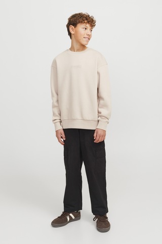 Jack & Jones Jjtaka Sweat Crew Neck Jn Krem Erkek Çocuk Sweatshirt 000000000102257562 Bej
