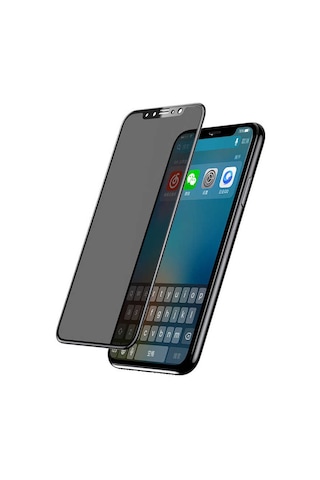 Apple Uyumlu iPhone Xs Max 6.5 - Xr 6.1 5D Privacy Hayalet Cam Ekran Koruyucu