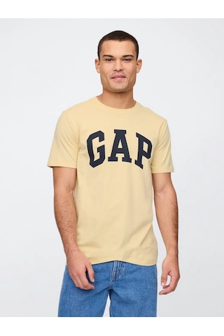 Gap 856659026 V-everyday Soft Basic Logo T Erkek Tişört Sarı