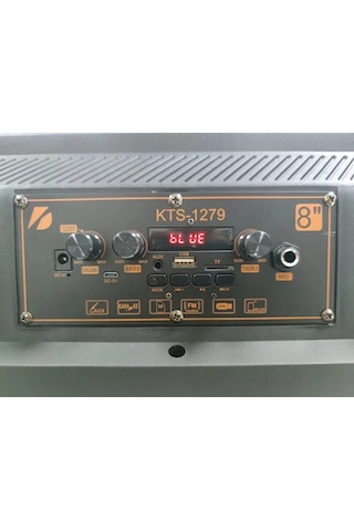Kts-1279 Telsizli 8 Ses Sistemi Kablosuz Mikrofon Taşınabilir Şarjlı Hoparlör