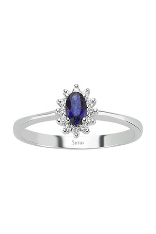 Sirius Pırlanta Ve Oval Safir Taşlı Anturaj Yüzük 0817R0129