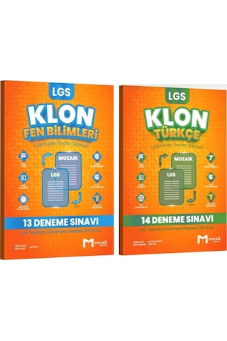 Mozaik Yayınları 8. Sınıf Lgs Fen Bilimleri Ve Türkçe Klon Deneme