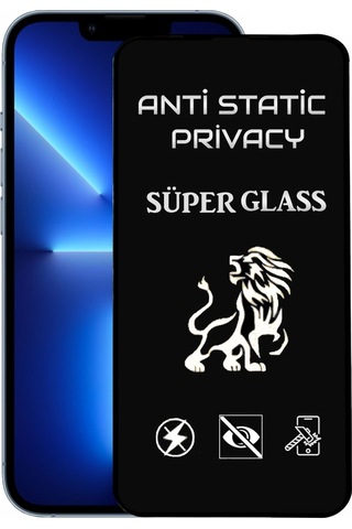 Apple Uyumlu   iPhone 13 Pro Max Tam Kaplayan Anti Statik Hayalet Süper Cam Ekran Koruyucu