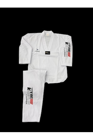 Jumok Taekwondo/tekvando Acemi Elbise Kıyafeti Dobok Beyaz Yaka Ç Beyaz