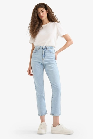 Defacto Mary Vintage Straight Fit Yüksek Bel Bilek Boy Jean Yıkamalı Pantolon E9817ax25aunm39 Mavi