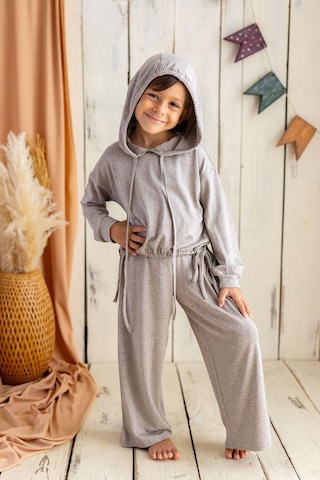 Oliventhekid Kapişonlu Triko Bluz Bej Bej