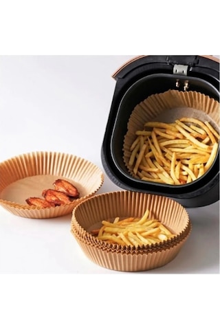 Airfryer Pişirme Kağıdı 50 Adet Yağsız Fritöz Pişirme Kağıdı